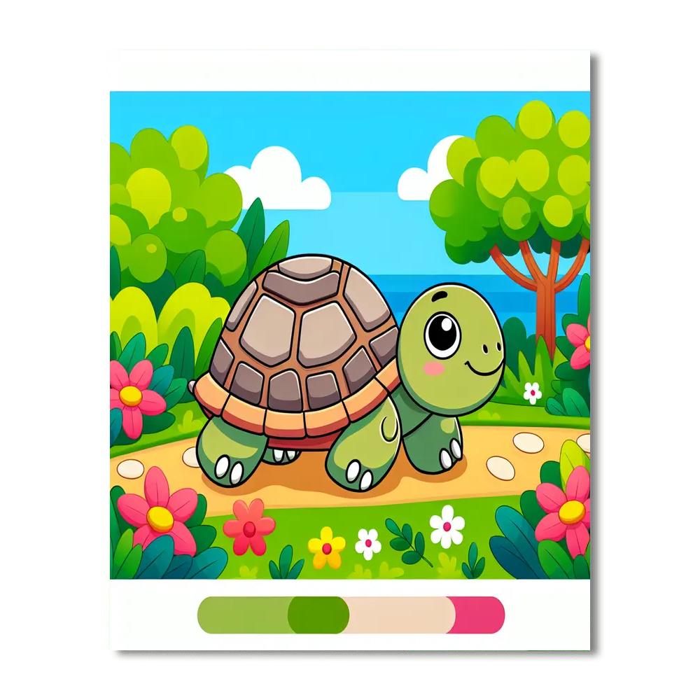 Tiny Tortoise Trek Painting Number Kit