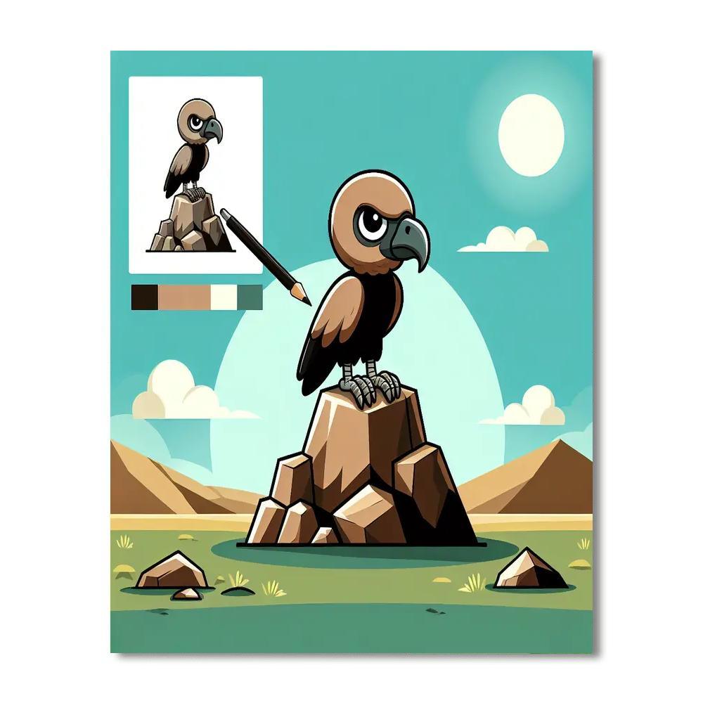Vivacious Vulture Numbered Painting Kits