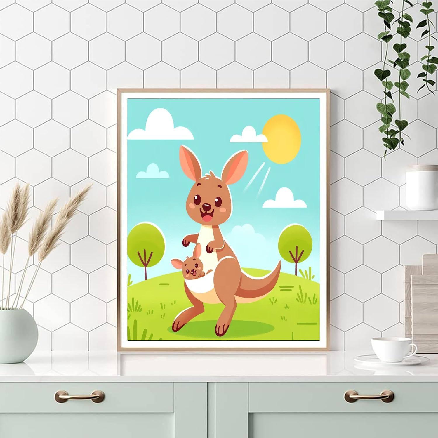 Happy Kangaroo Paint By Color