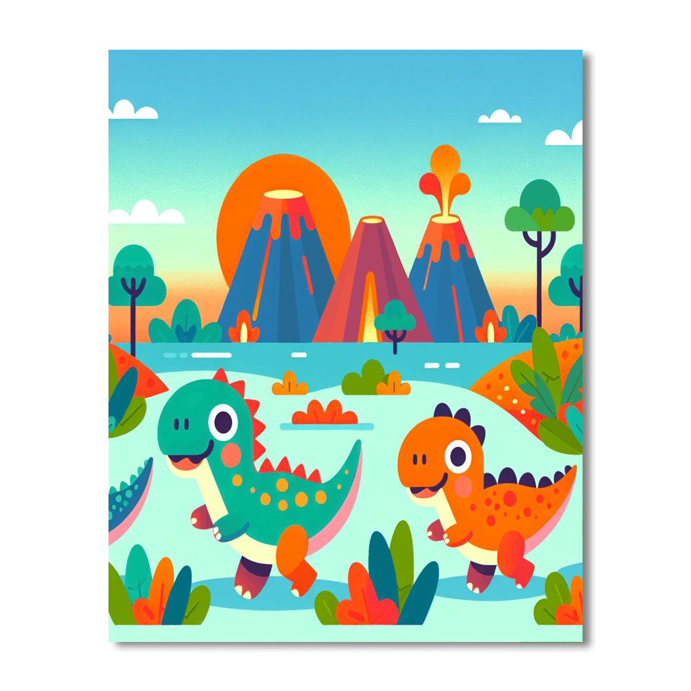 Dino Discovery Dash Number Painting