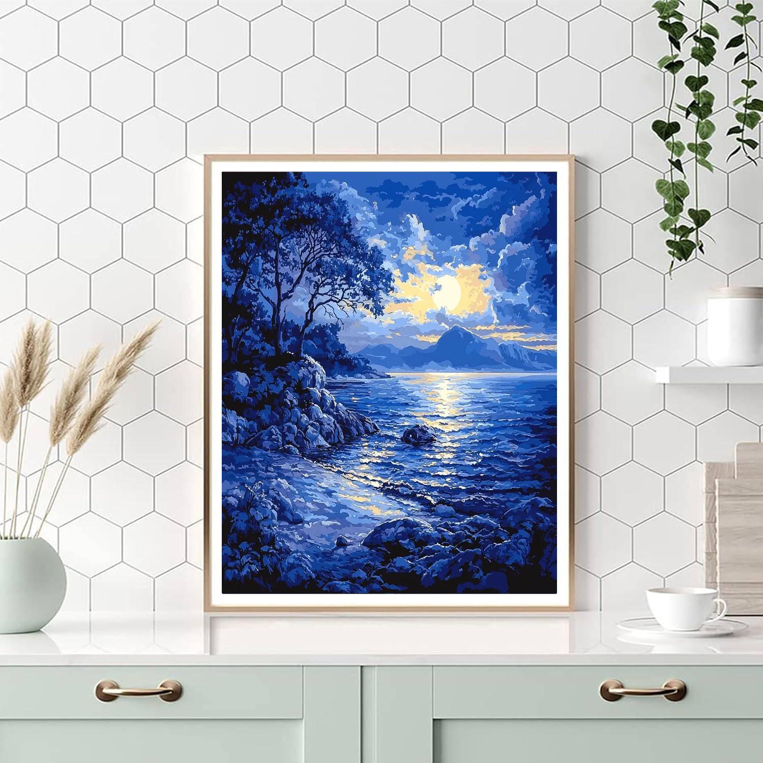 Arnold Böcklin Inspired Mystic Seaside Twilight  Paint By Numbers Kits