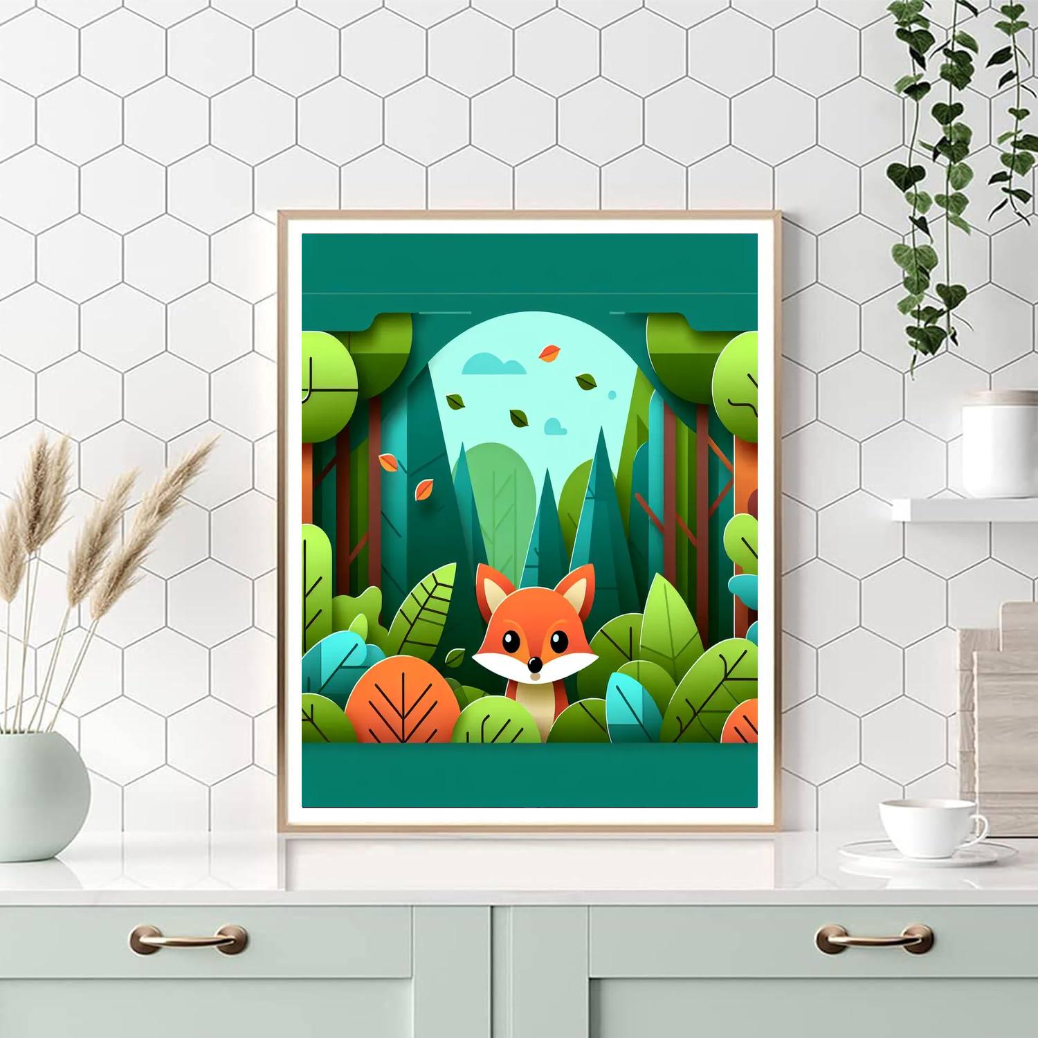 Clever Fox's Forest Exploration DIY Paint By Numbers