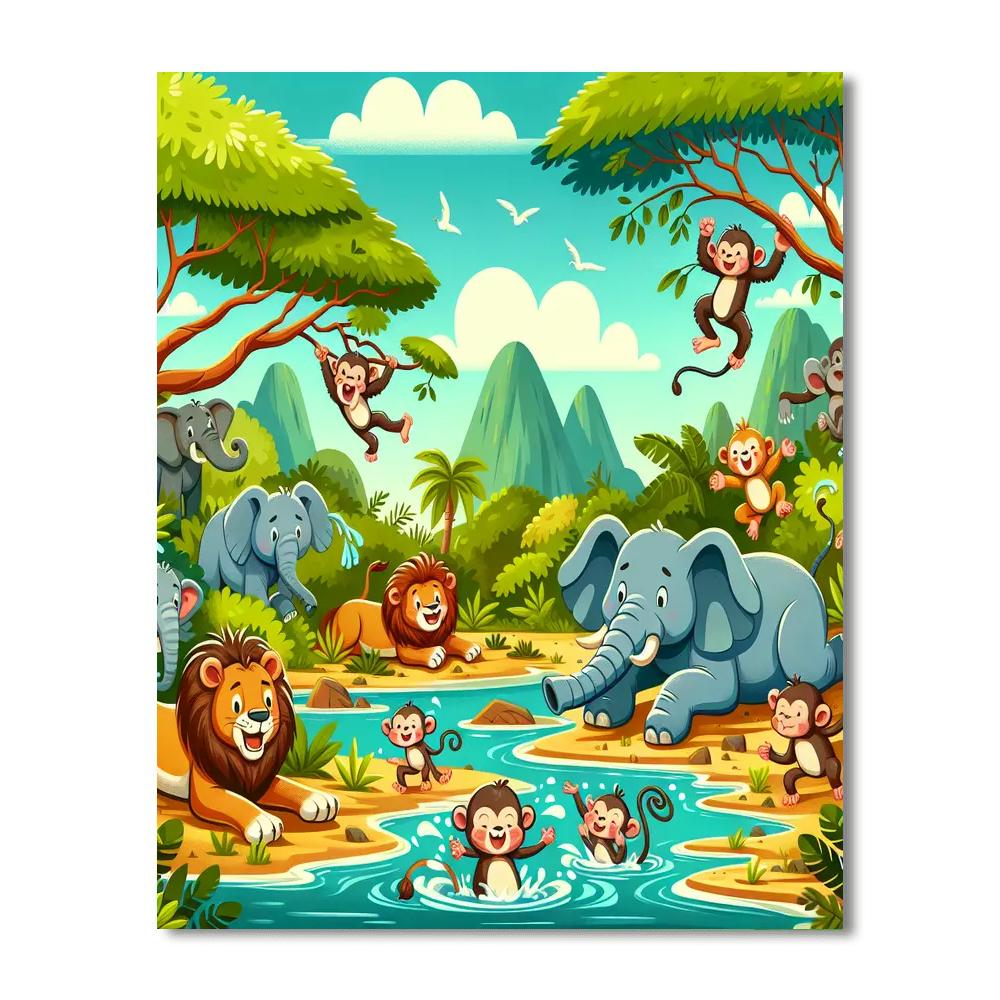Animal Safari Fun Number Painting