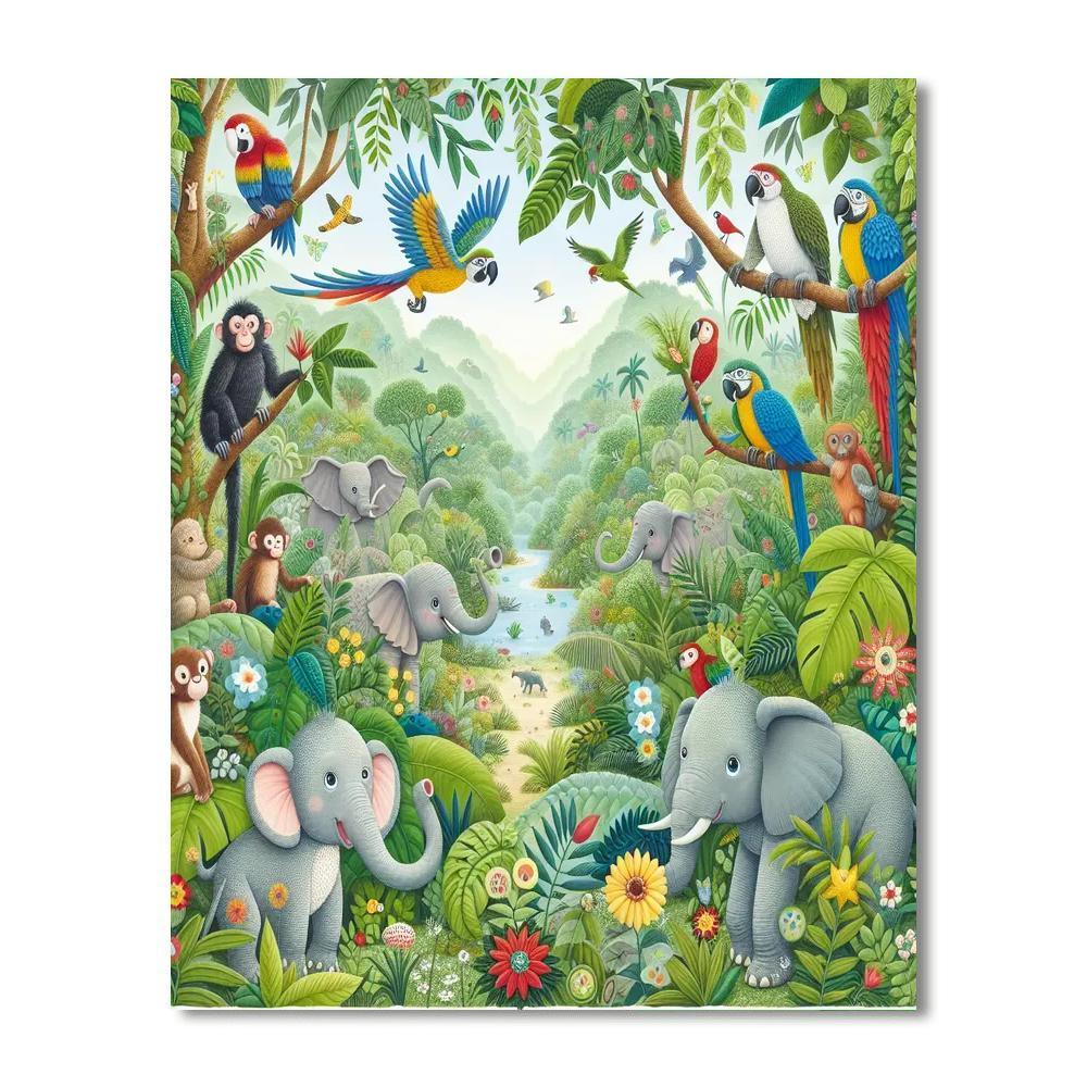 Colorful Wildlife Wonderland Paint By Number