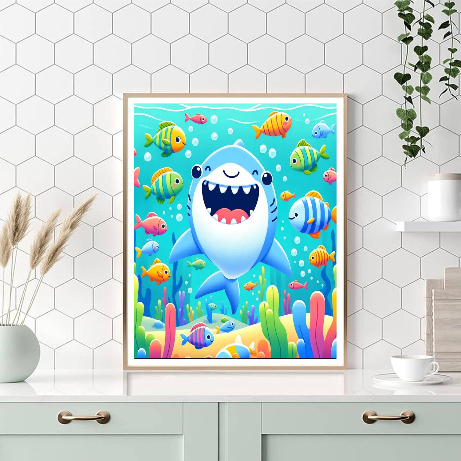 Jolly Shark Paint By Number