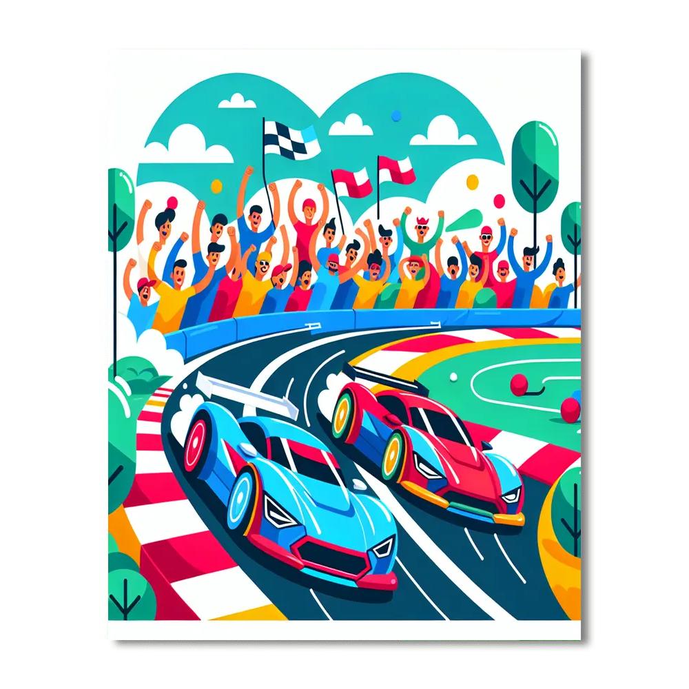 Racing Cars Rally Paint By Number