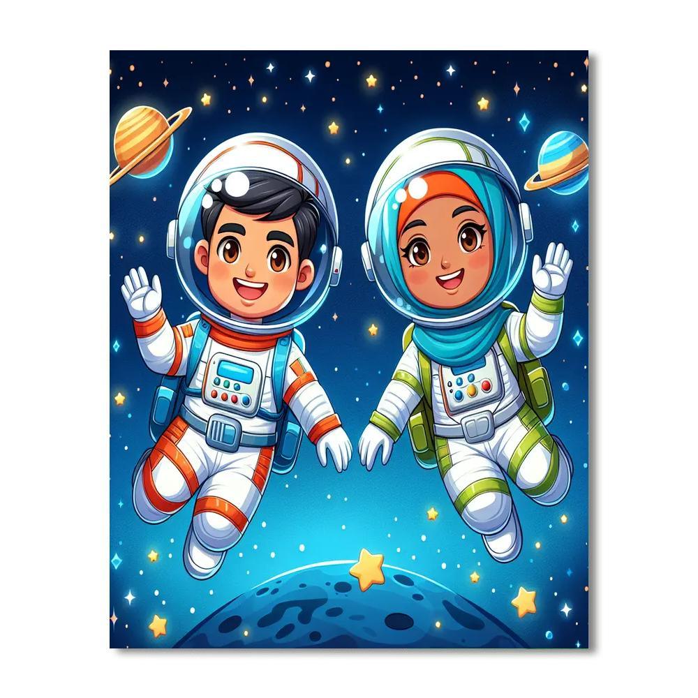Happy Space Explorers Paint By Numbers Kits