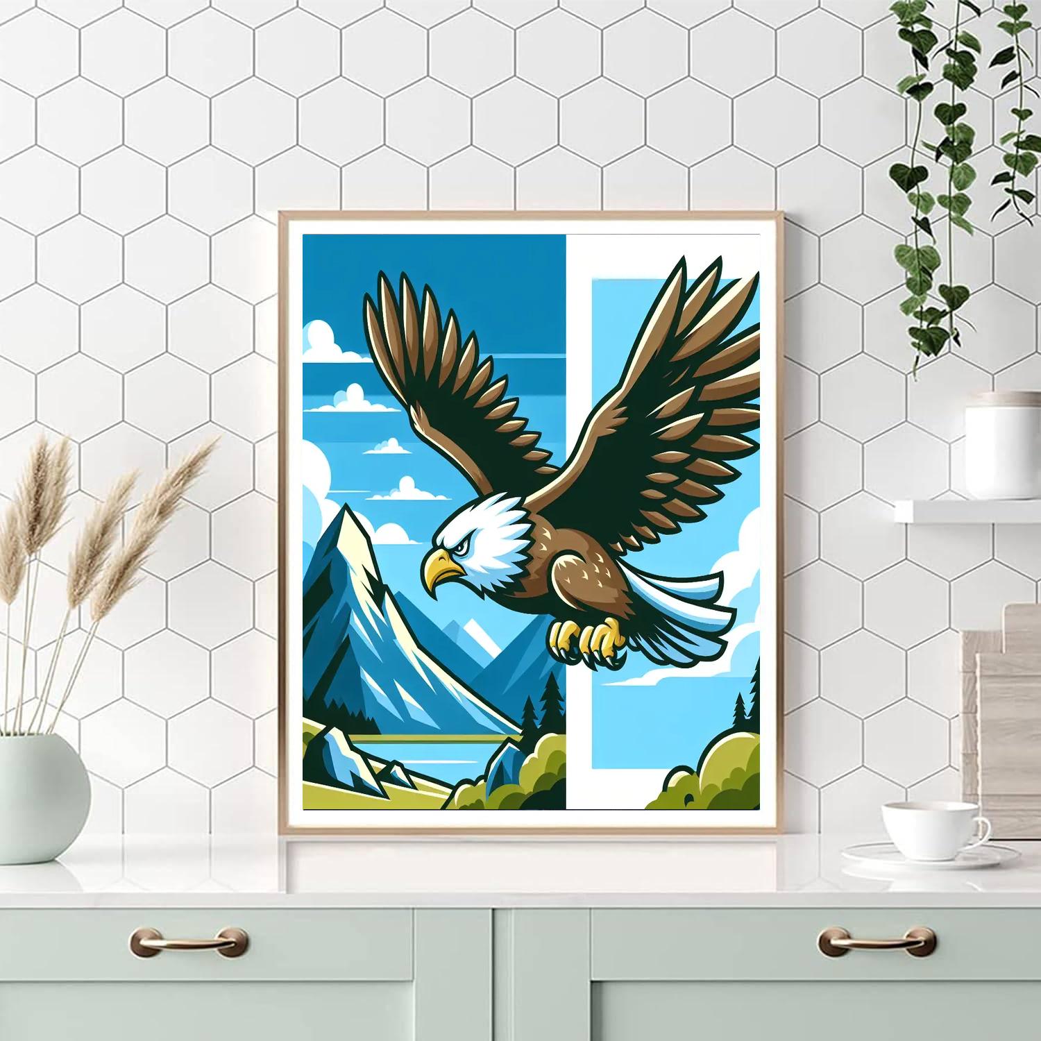 Gliding Eagle DIY Paint By Numbers