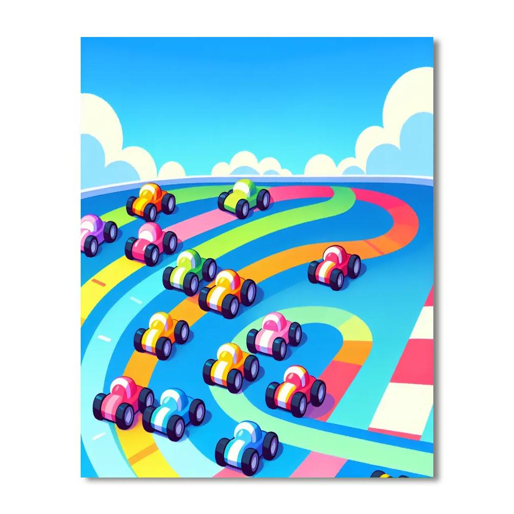 Racing Champion's Track Paint By Numbers Art