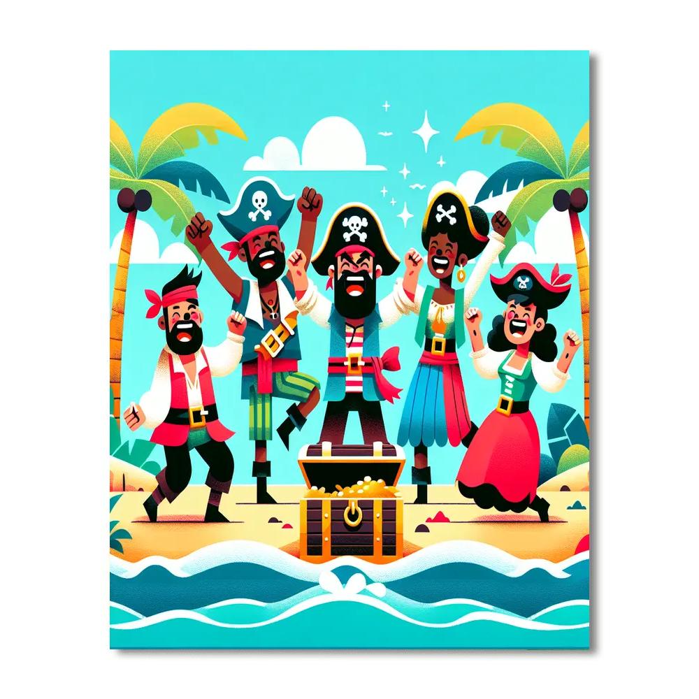 Pirates And Treasure Paint By Numbers