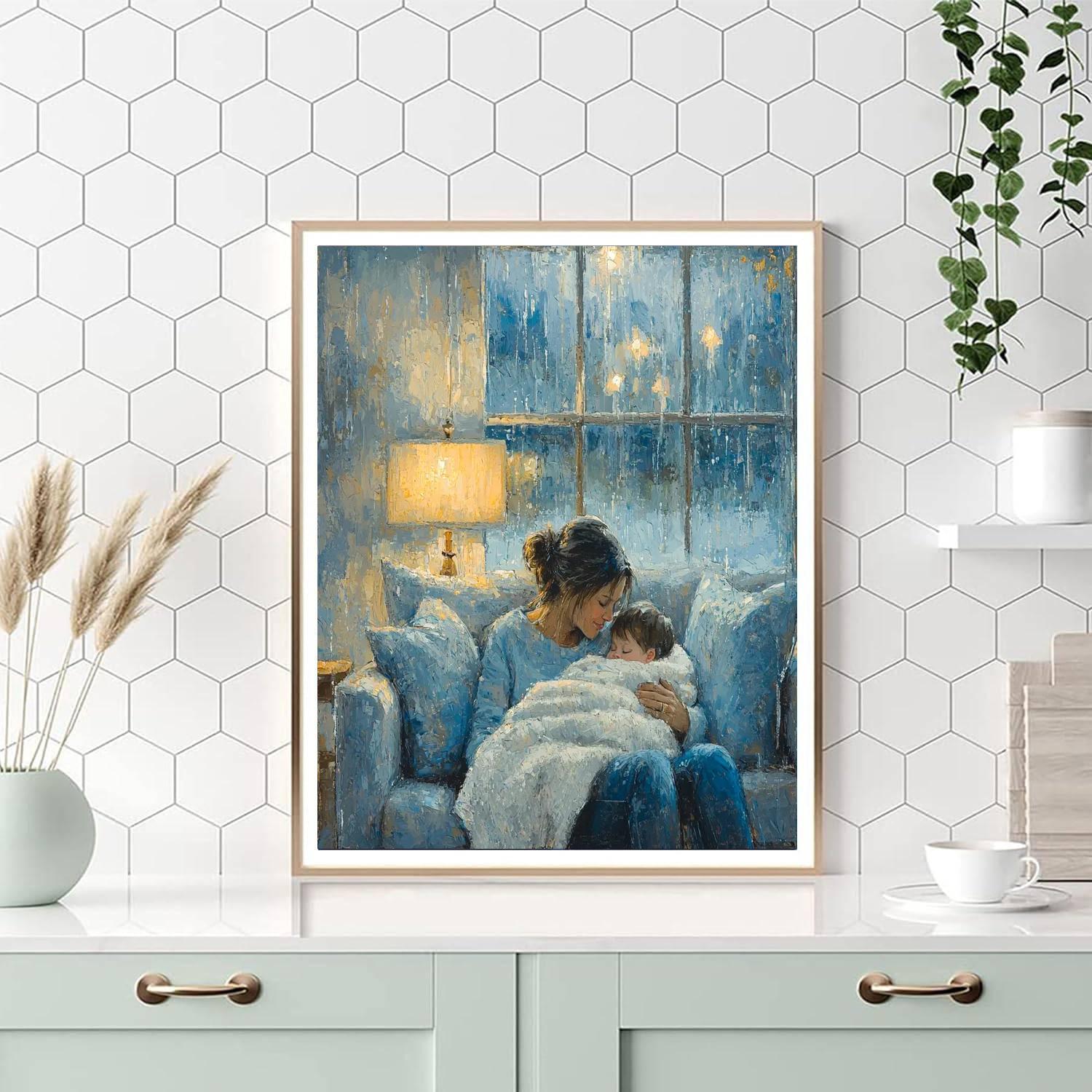 Rainy Day Cuddles Numbered Painting Kits