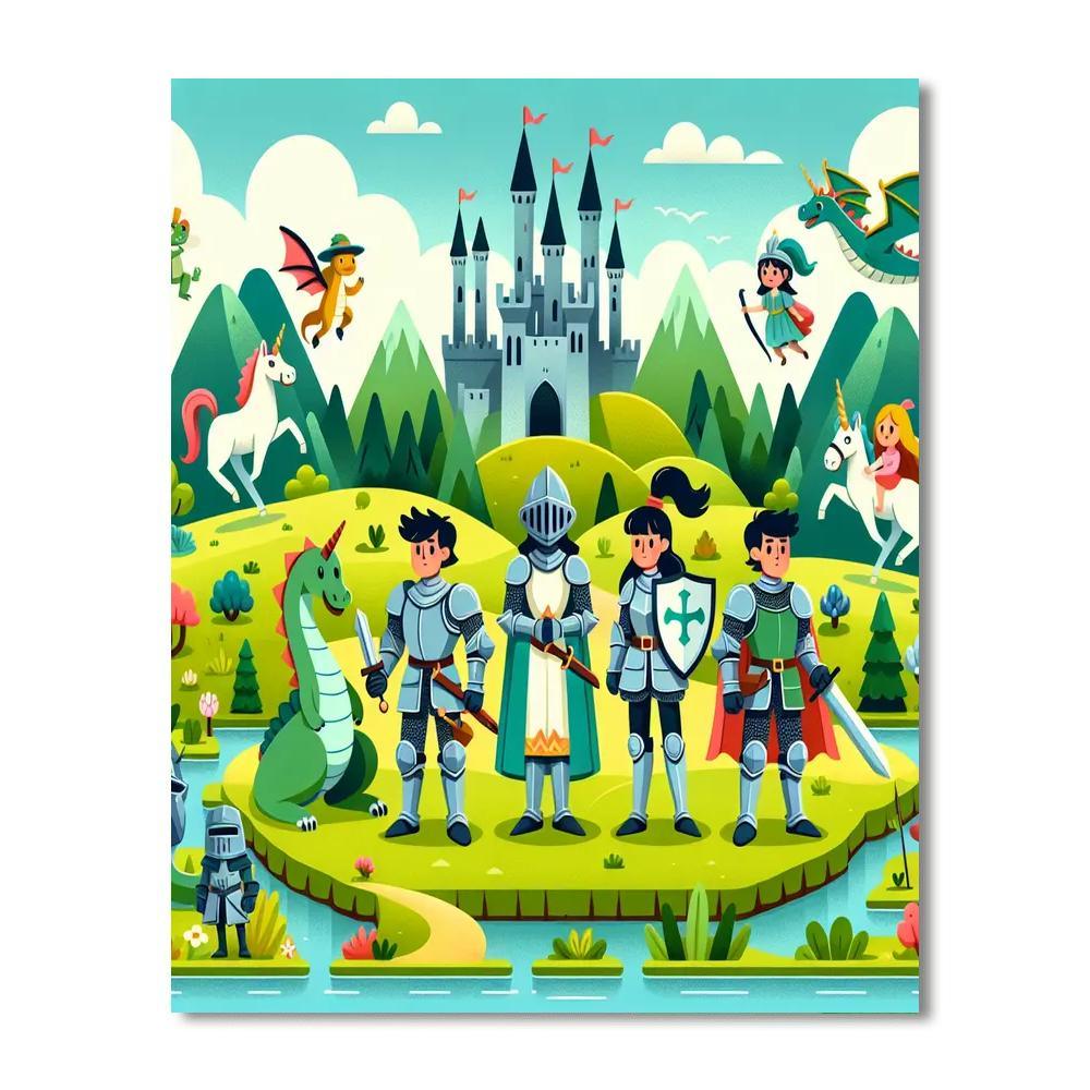 Medieval Quest Painting Number Kit