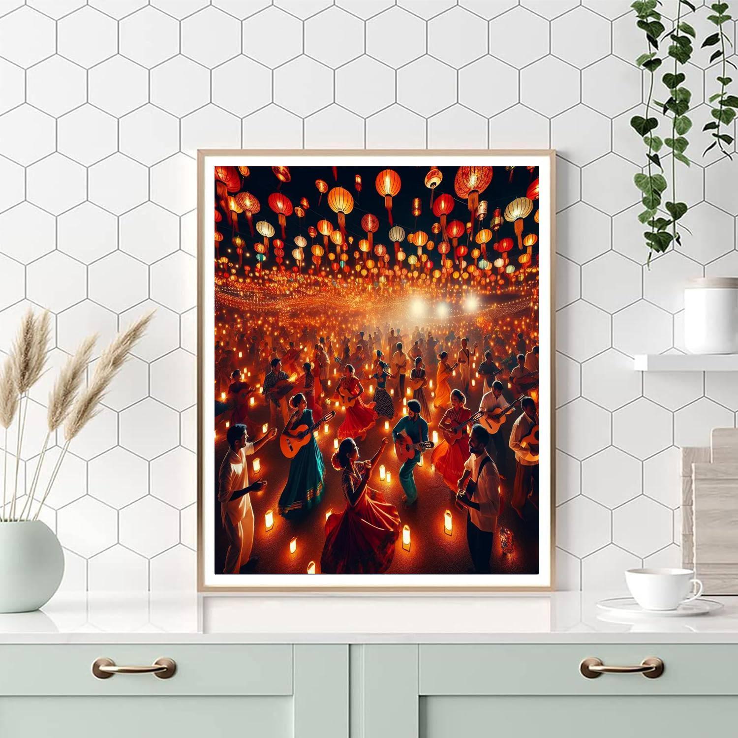 Celebratory Festival Lights Paint By Number