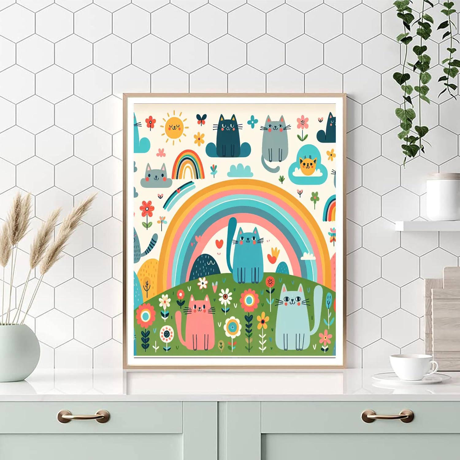 Floating Feline Fantasy Numbered Painting Kits