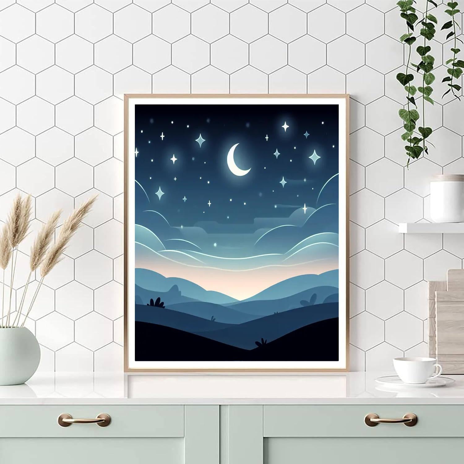 Night Sky Serenade Painting Number Kit