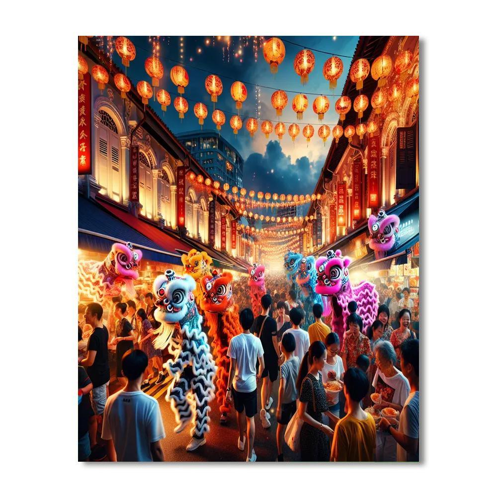 Chinese New Year Festival - Singapore Numbered Painting Kits