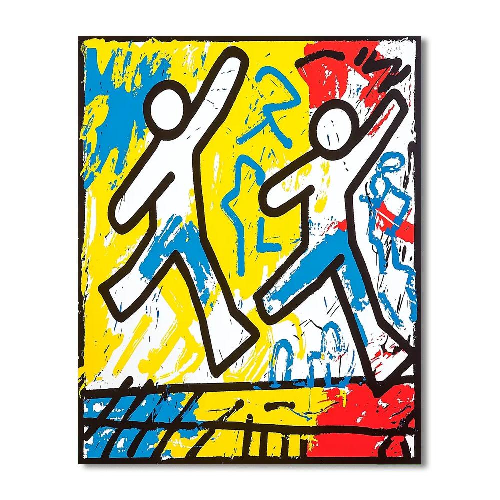 Keith Haring Inspired Funky Patterns Of Life  Number Painting