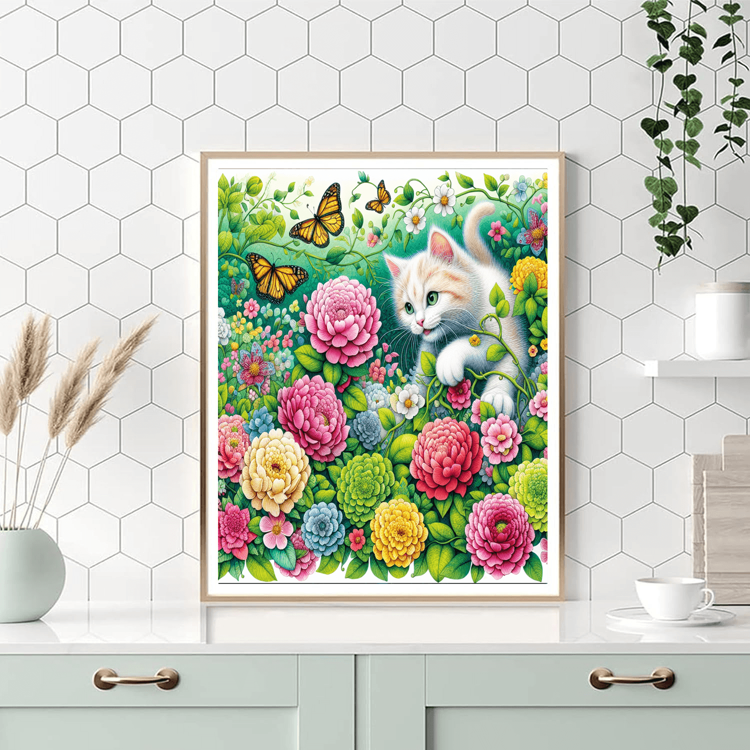 Curious Cat's Garden Paint By Number