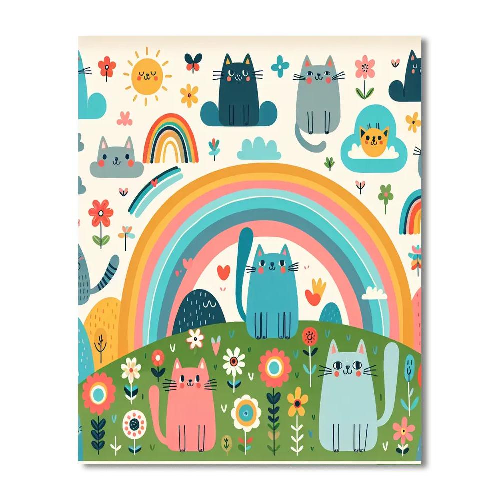 Floating Feline Fantasy Numbered Painting Kits