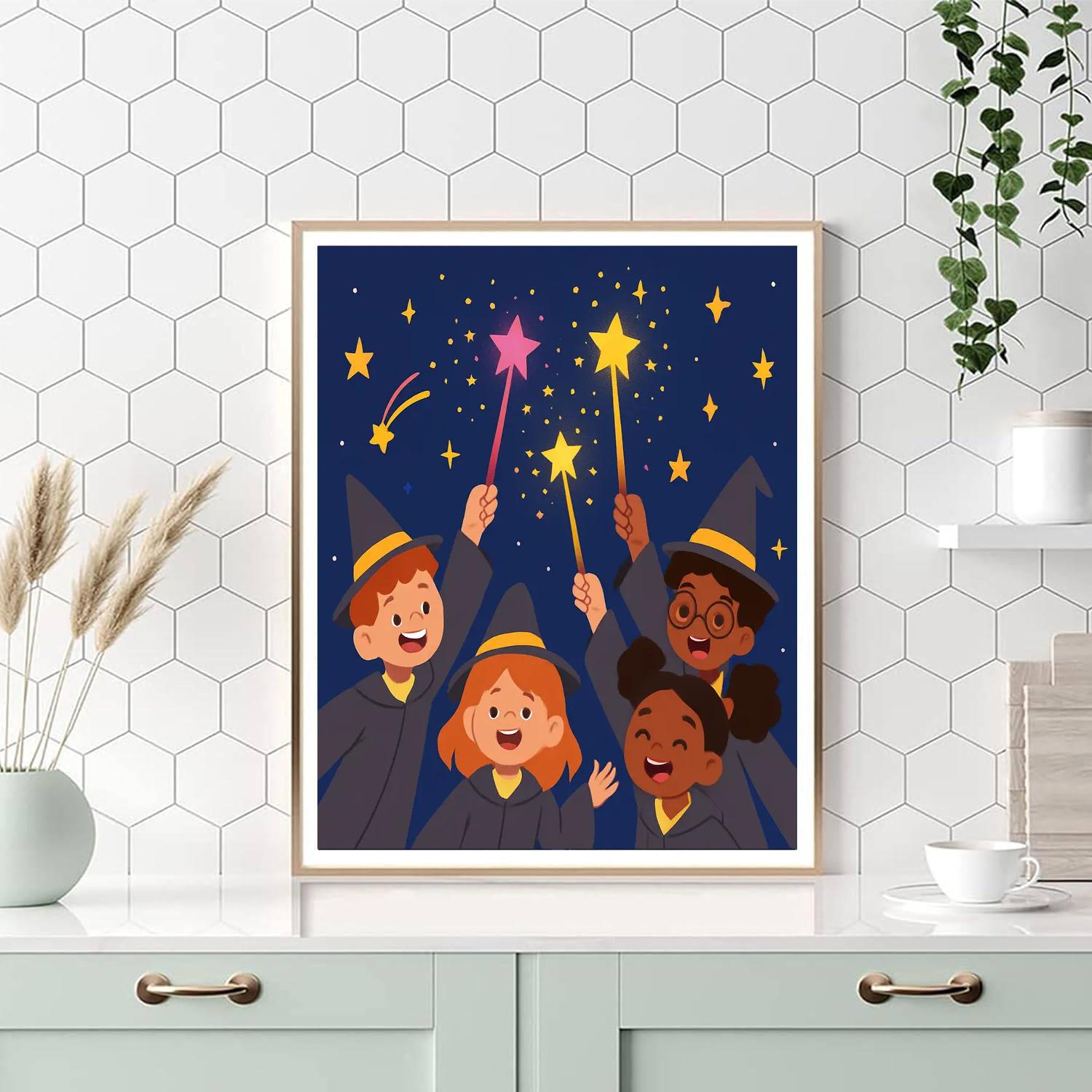 Wonderous Wizards And Wands Paint By Numbers