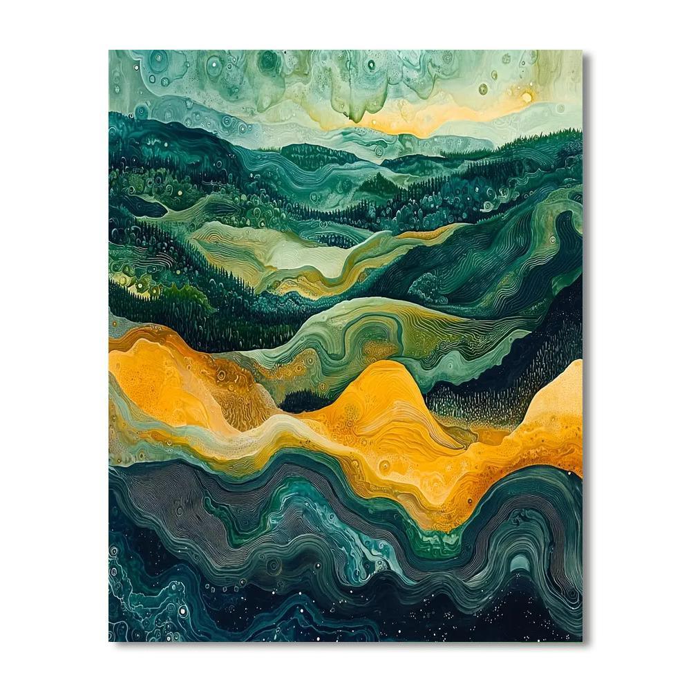 Max Ernst Inspired Mystical Landscapes  Painting Number Kit