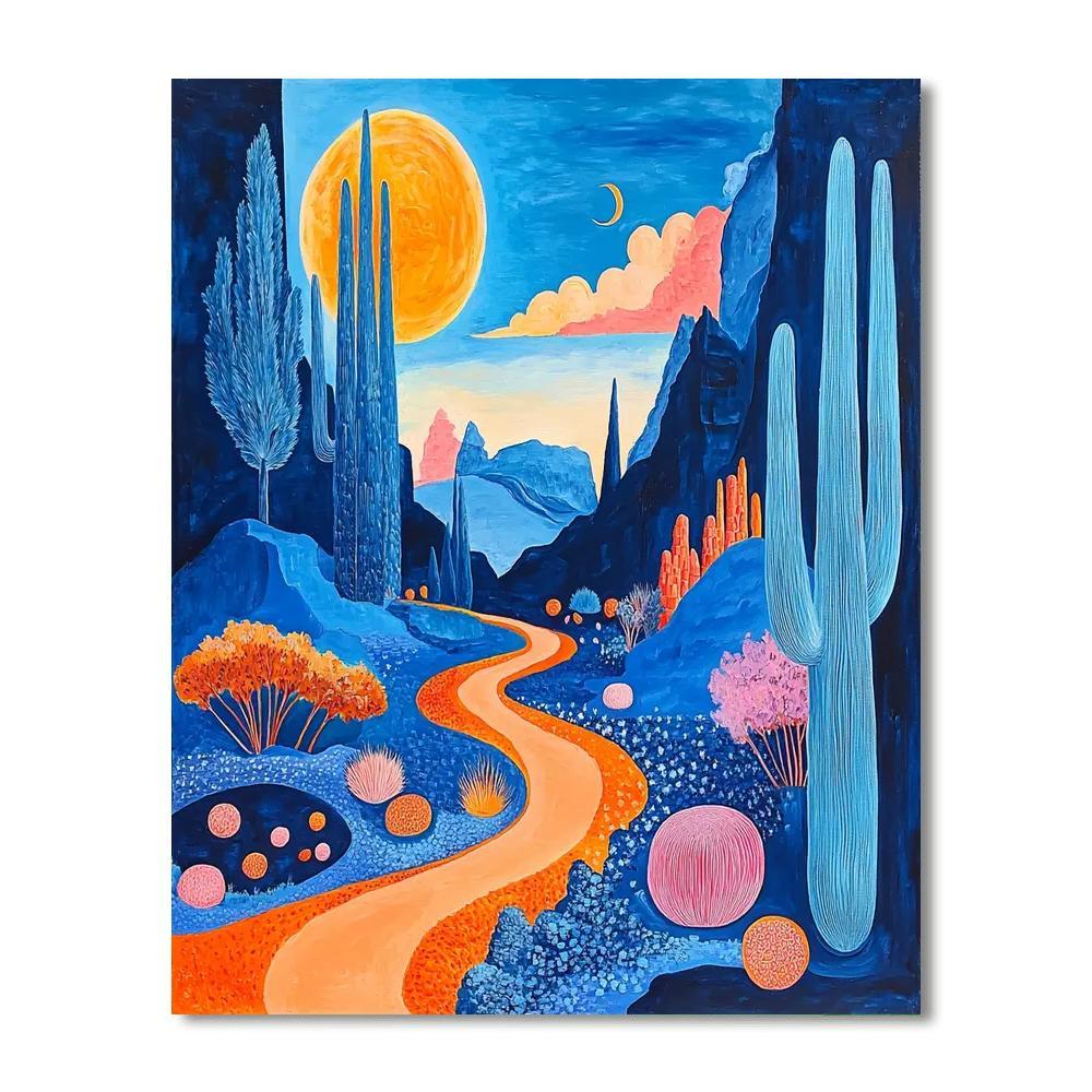 Salvador Dalí Inspired Surreal Dreamscape Journey  Painting By Numbers Kit