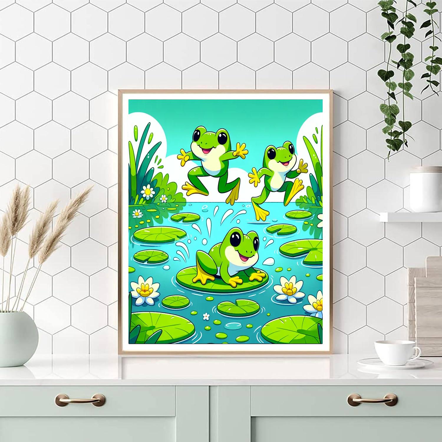 Froggy Frog Fun Painting Number Kit