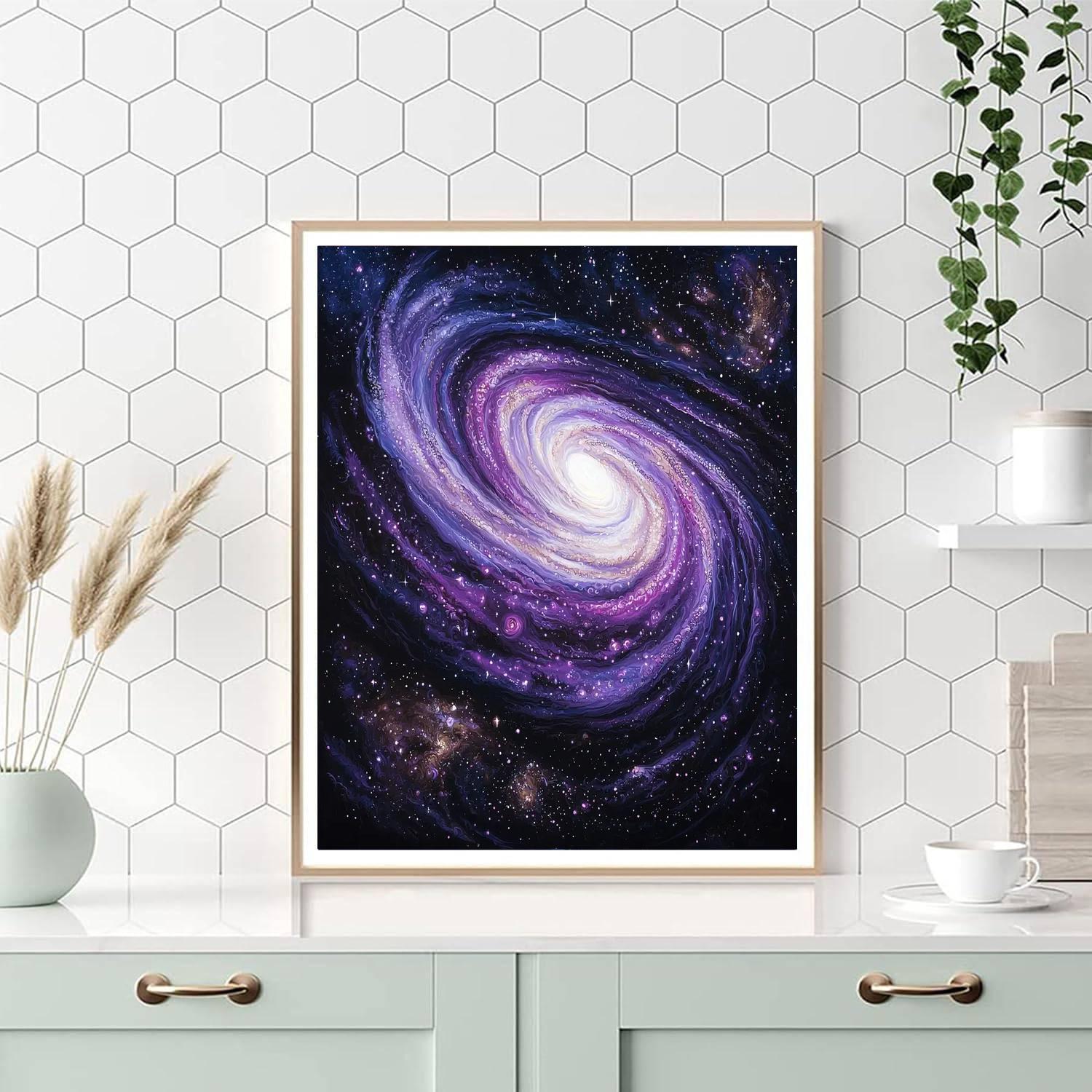 Michelangelo Inspired Galactic Cascade  Paint By Numbers
