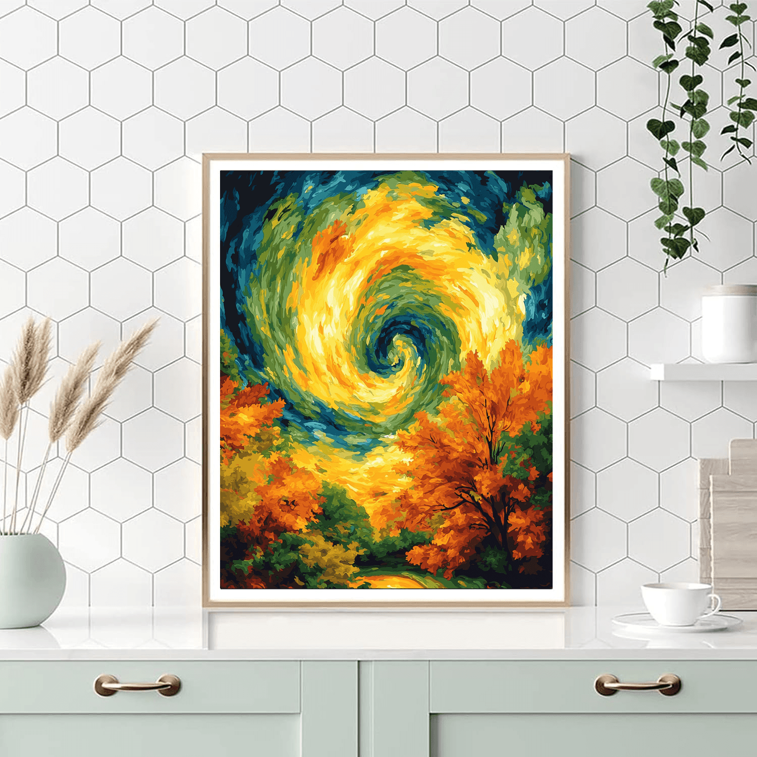 Van Gogh Inspired Majestic Whirl  Paint By Number