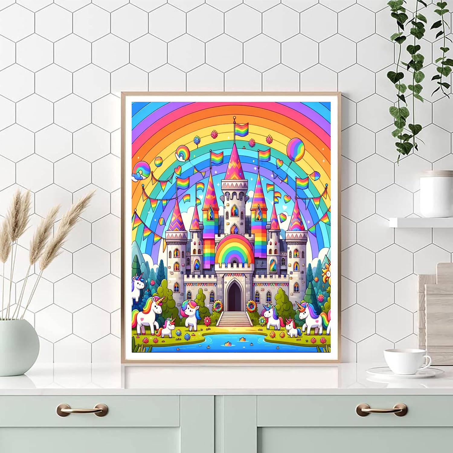 Rainbow Castle Quest Numbered Painting Kits