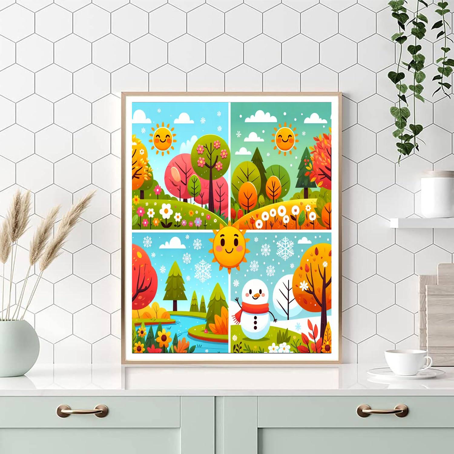 Exploring The Seasons Number Painting