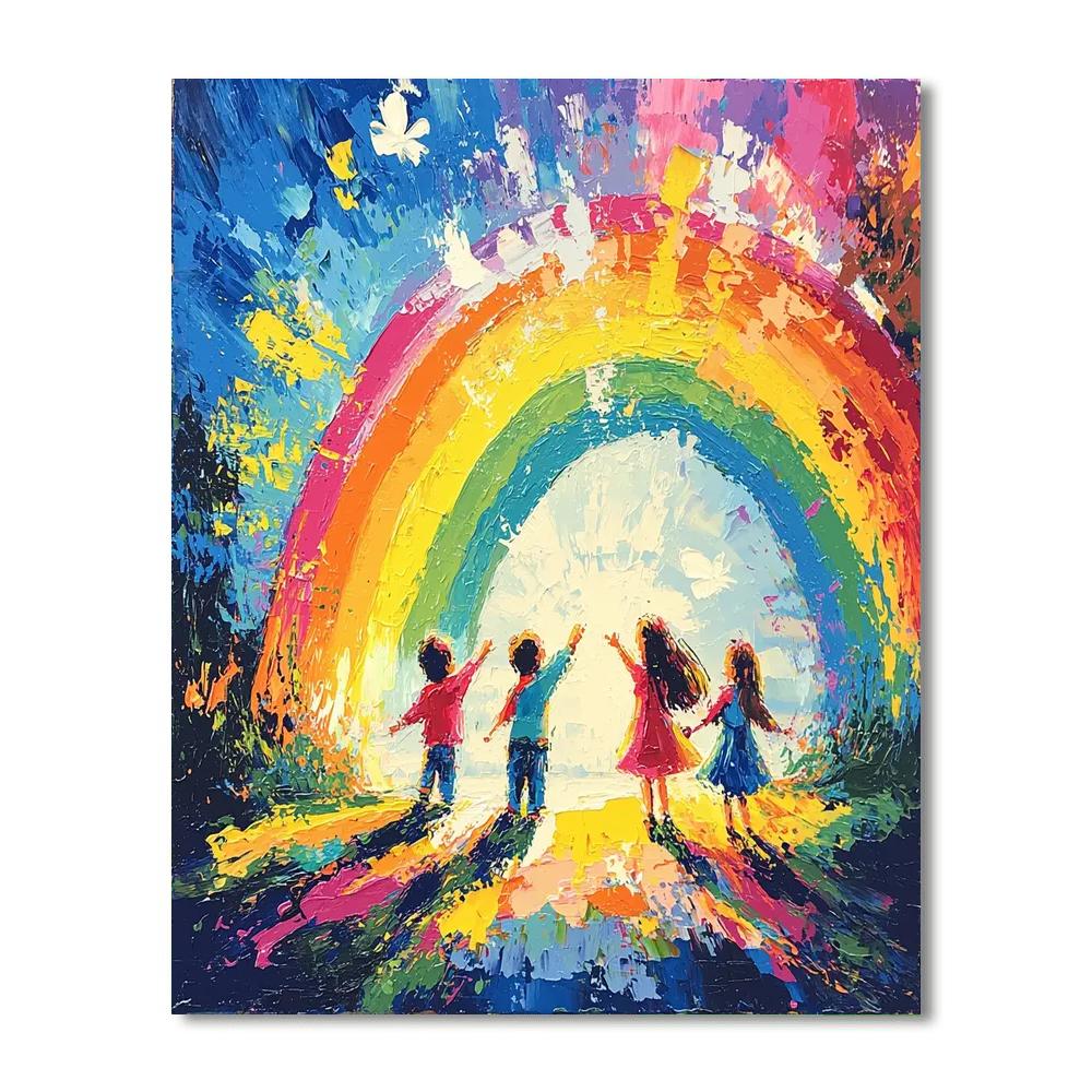 A Rainbow Of Memories Number Painting