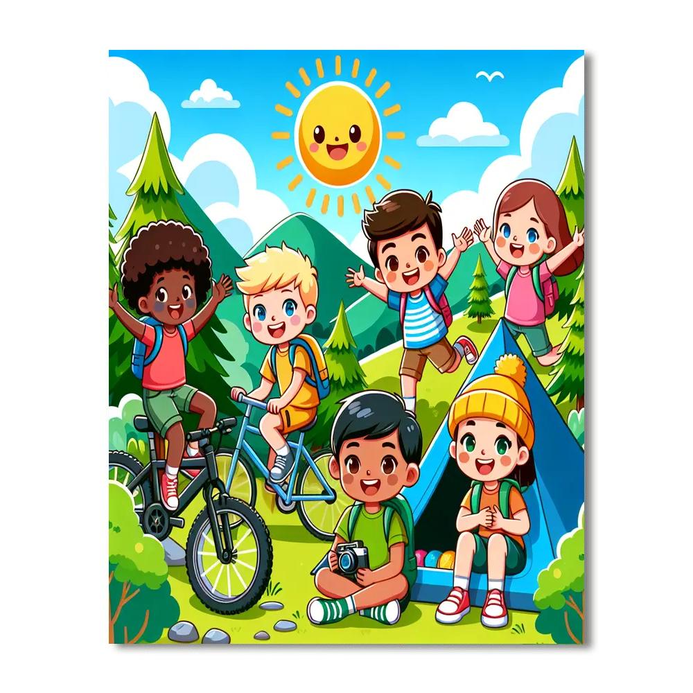 Outdoor Adventure Fun Paint By Numbers Art