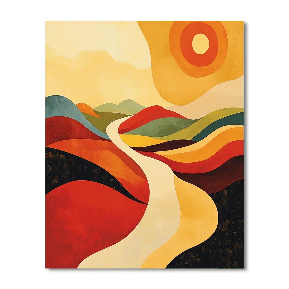 Paul Klee Inspired Rythmic Landscapes  Number Painting