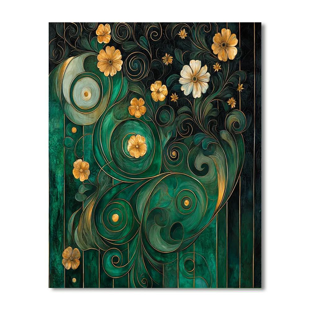 Gustav Klimt Inspired Nature's Euphony  Paint By Numbers Art