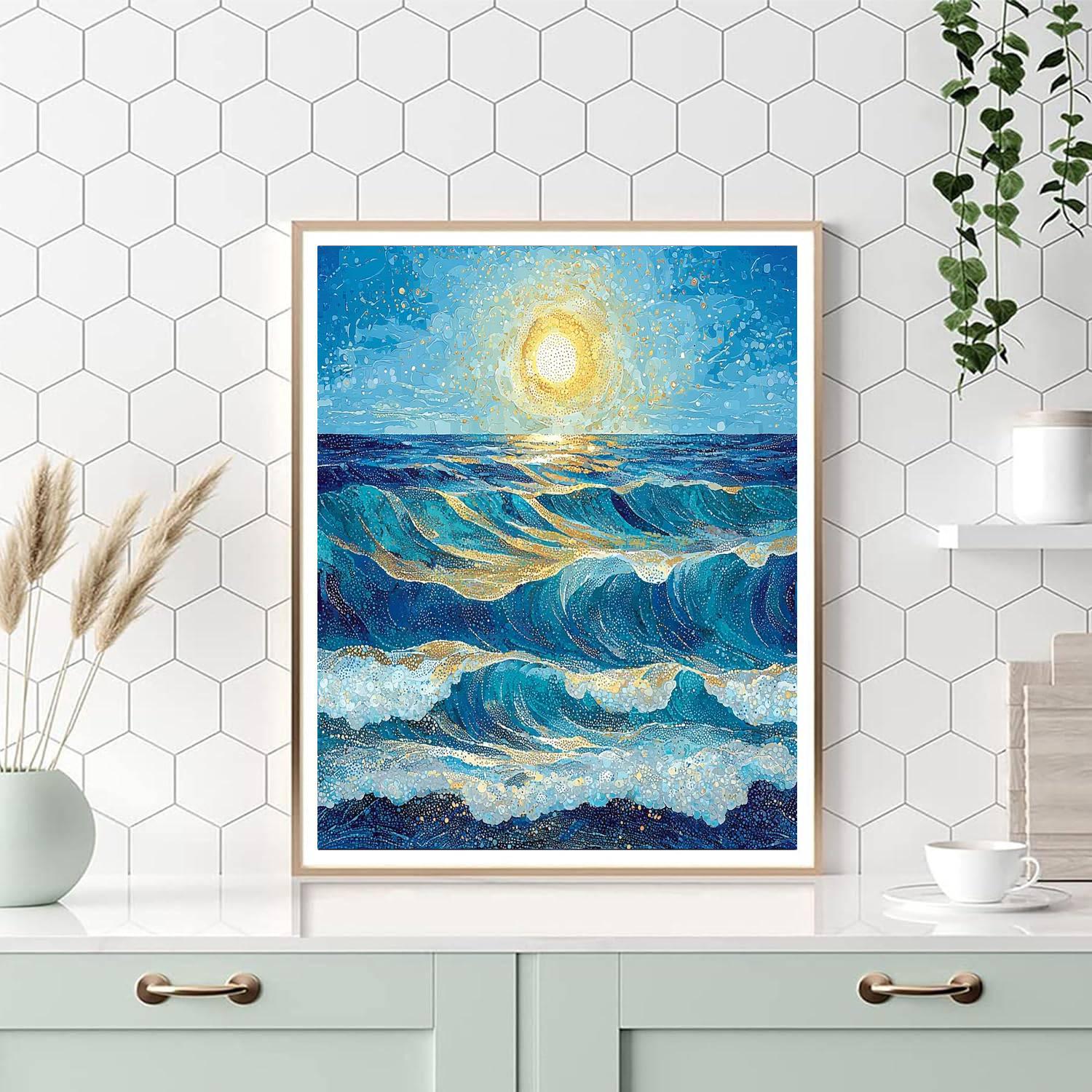 Georges Seurat Inspired Ocean's Silent Whispers  Painting Number Kit