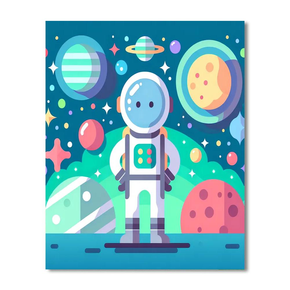 Space Guardian Adventure Paint By Numbers Art