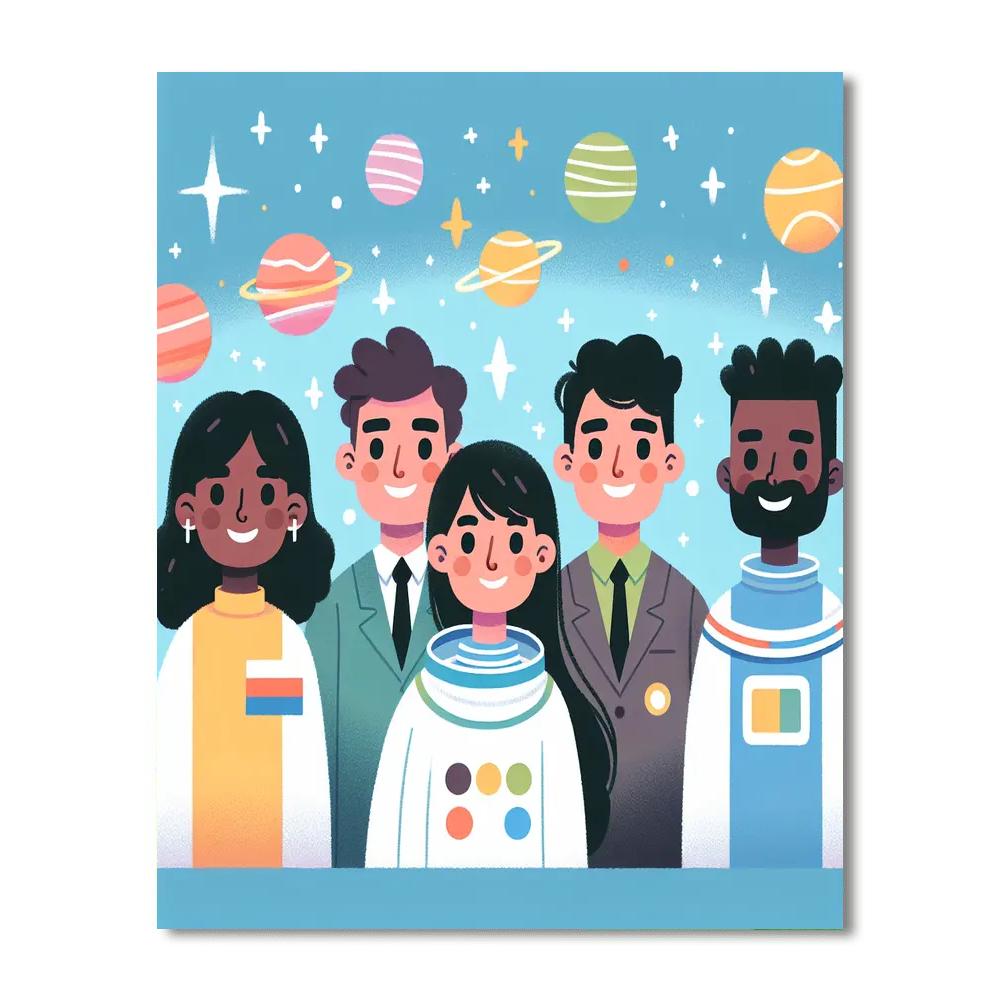 Space Pioneers Expedition Numbered Painting Kits