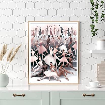 Ballet's Graceful Poise Number Painting