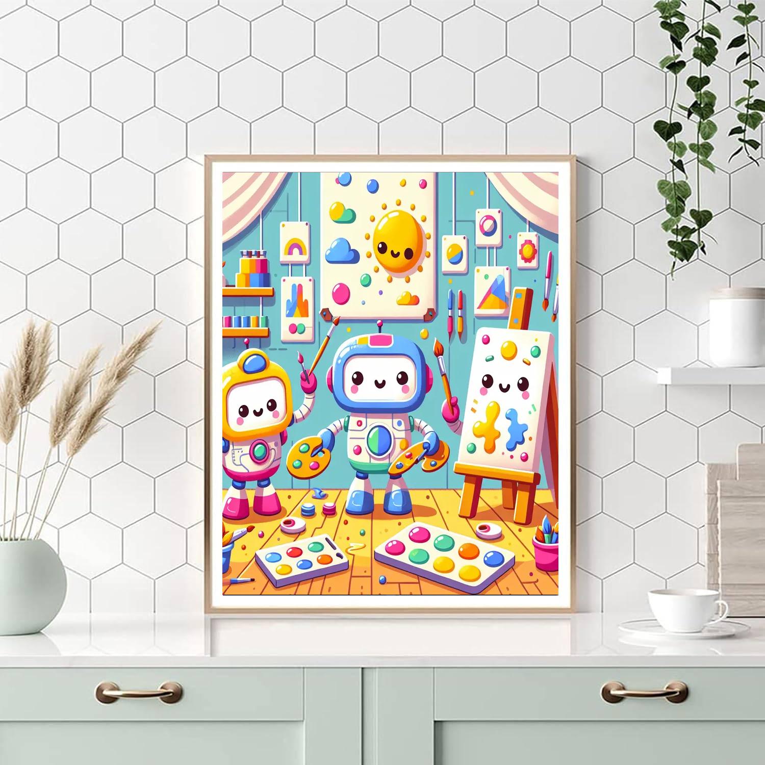 Artistic Robots Painting Number Kit