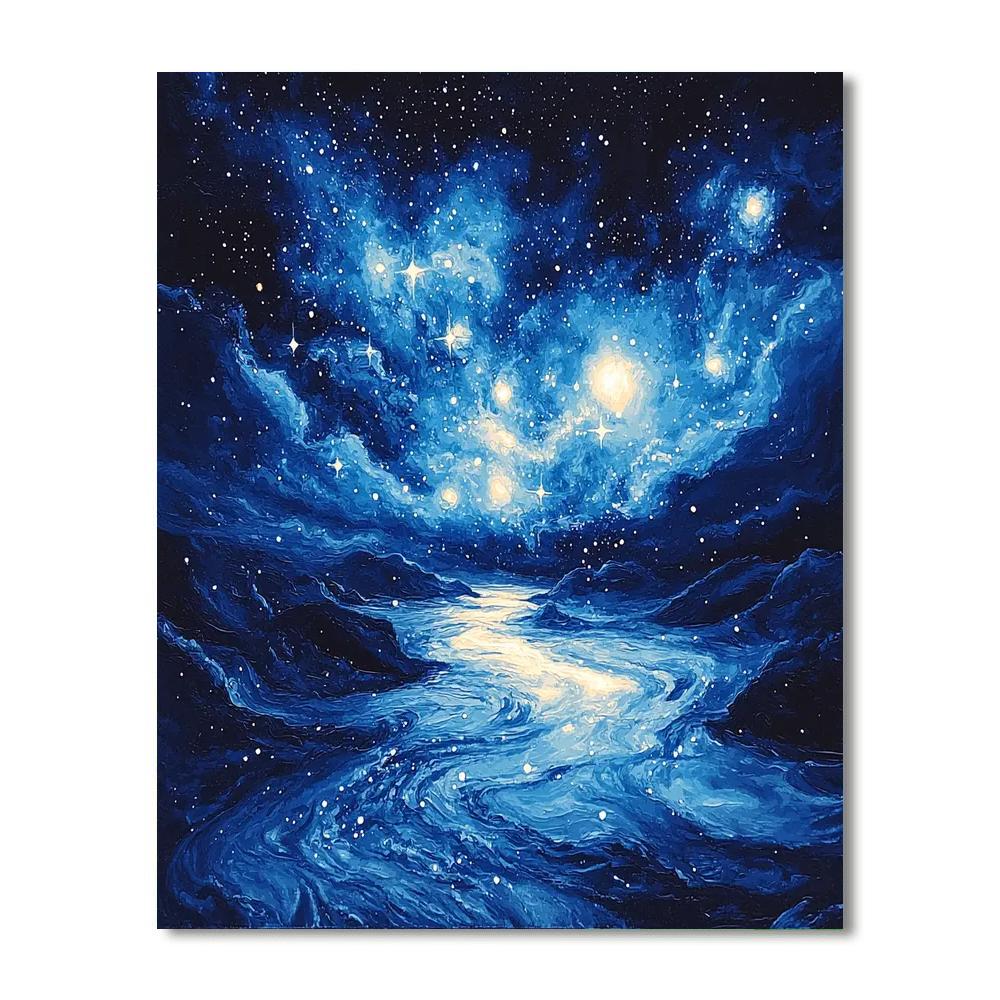 Paul Cézanne Inspired Cosmic Tranquility  Paint By Numbers Kits