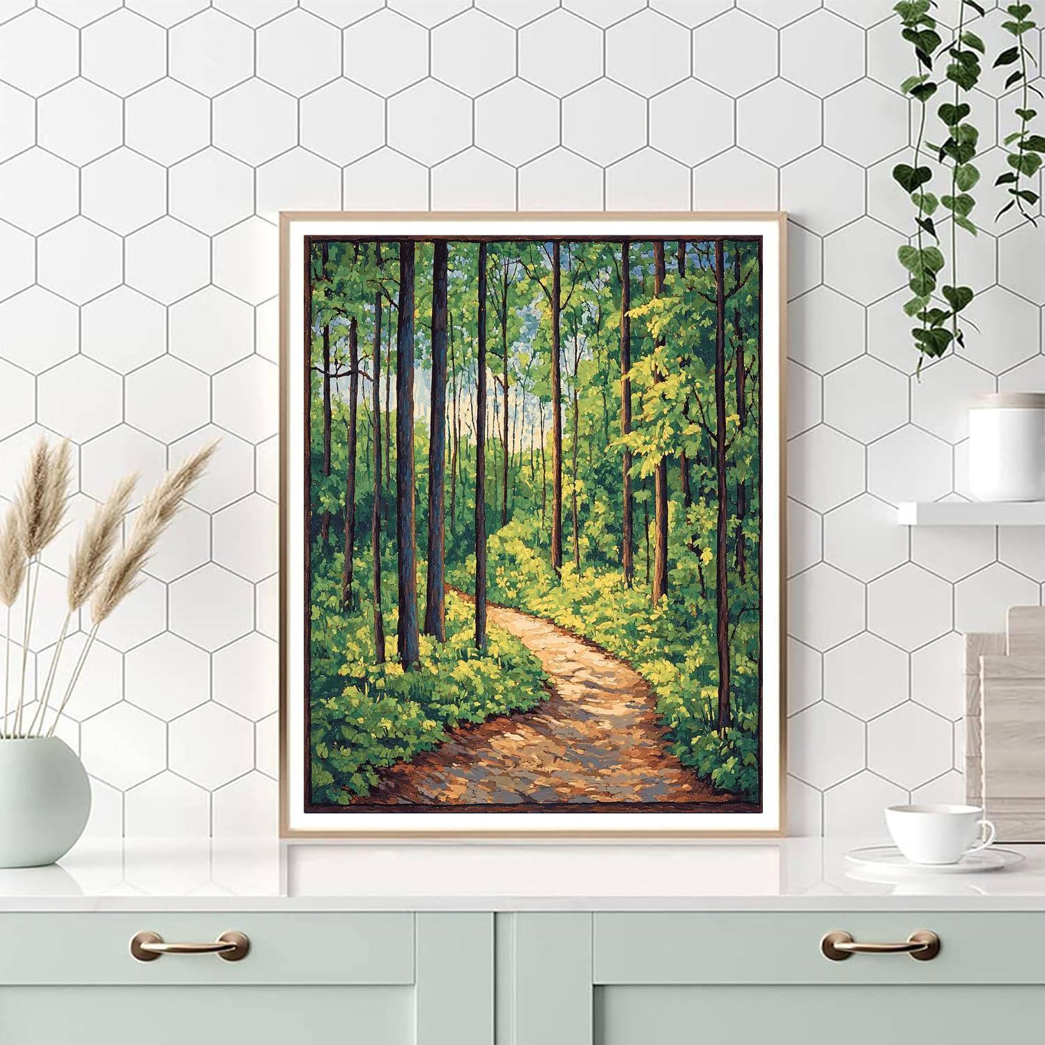 Georges Seurat Inspired Ethereal Forest Melody  Paint By Numbers