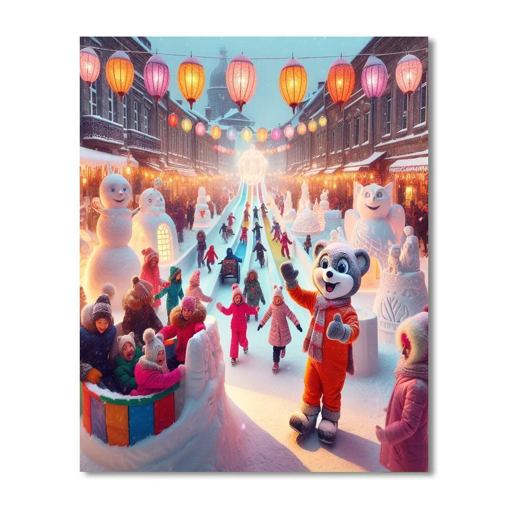 Winter Carnival - Quebec, Canada Numbered Painting Kits