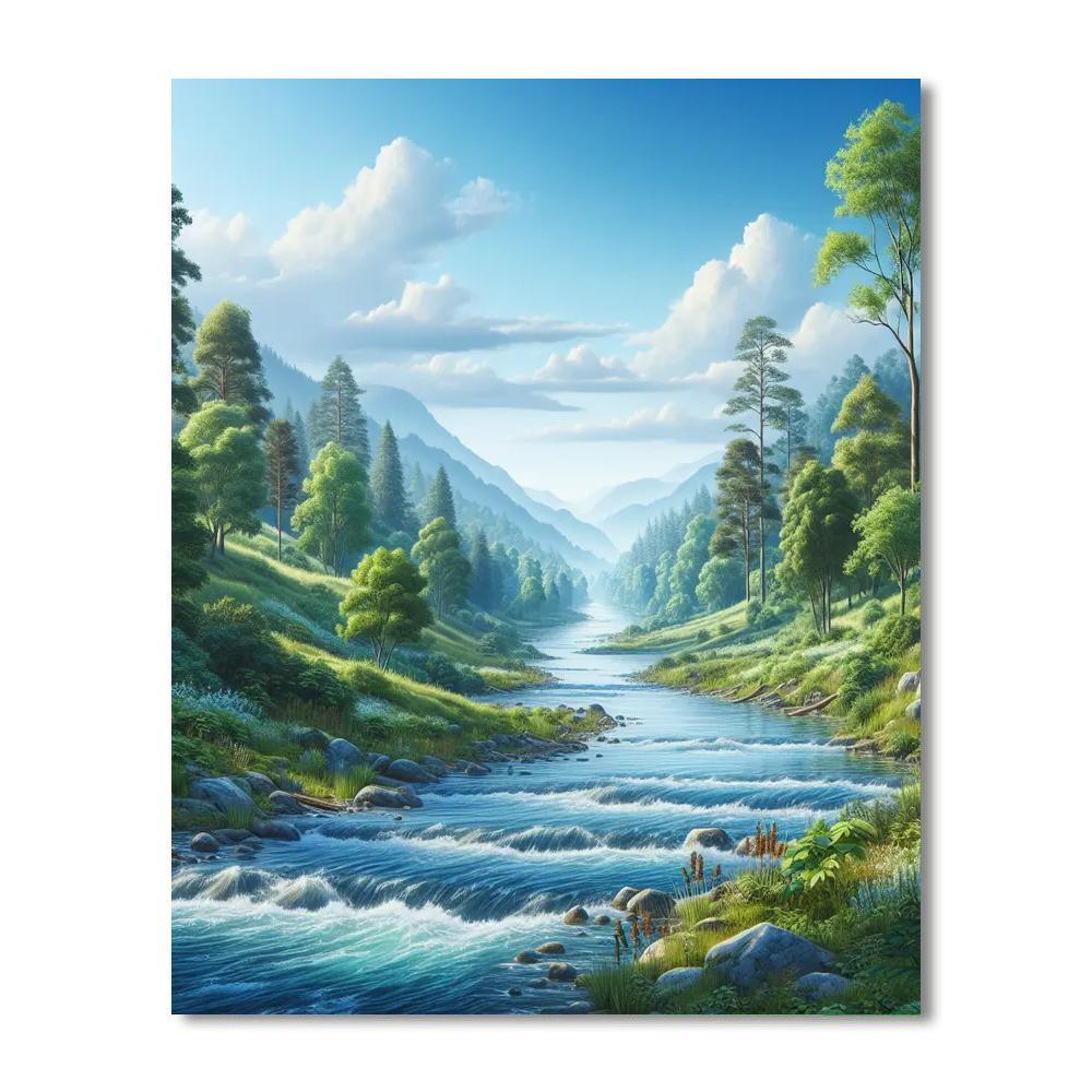 Wilderness River Harmony Number Painting