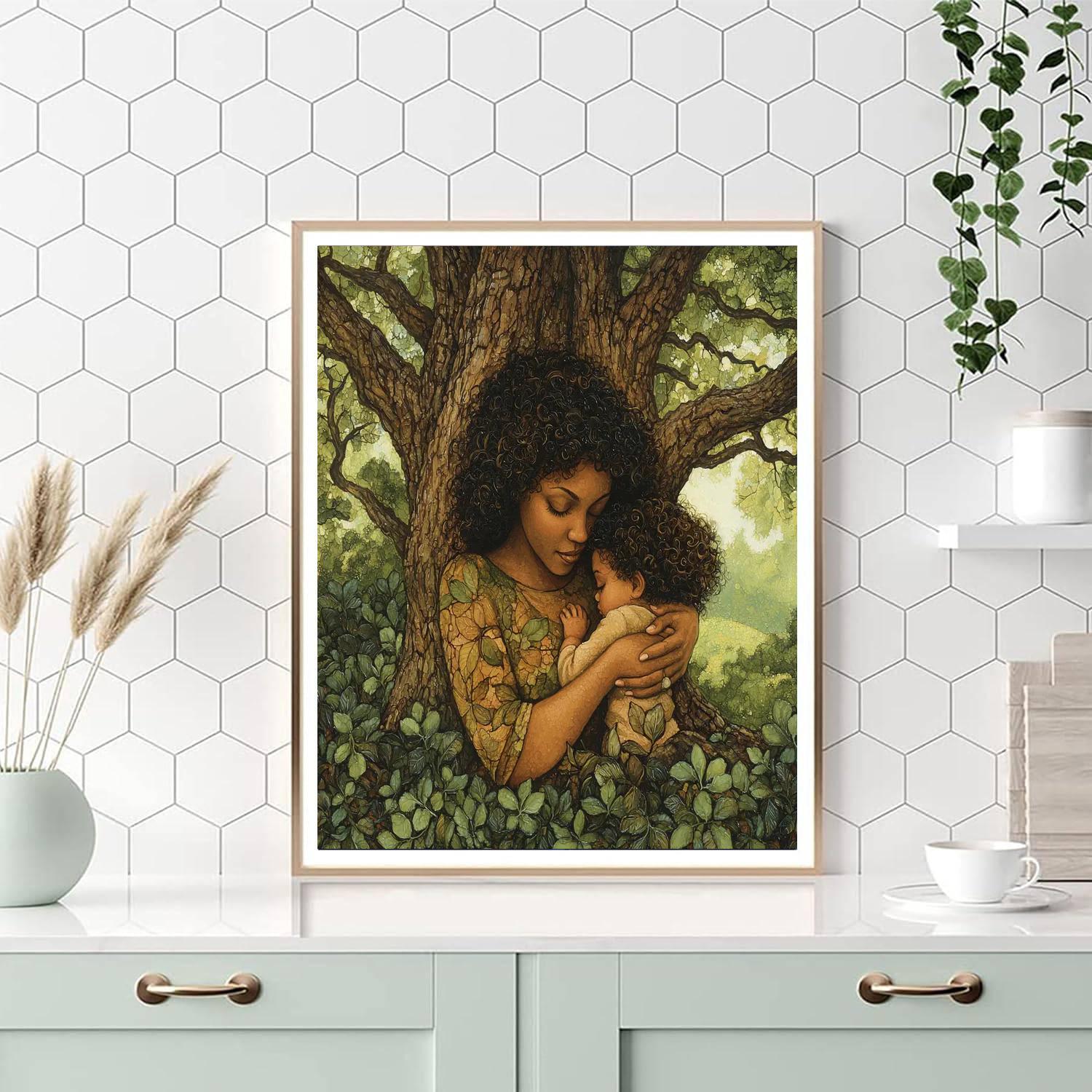 Hearts Of The Family Tree Number Painting