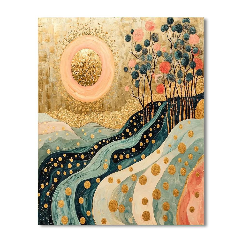 Gustav Klimt Inspired Serene Elements  Paint By Numbers Kits