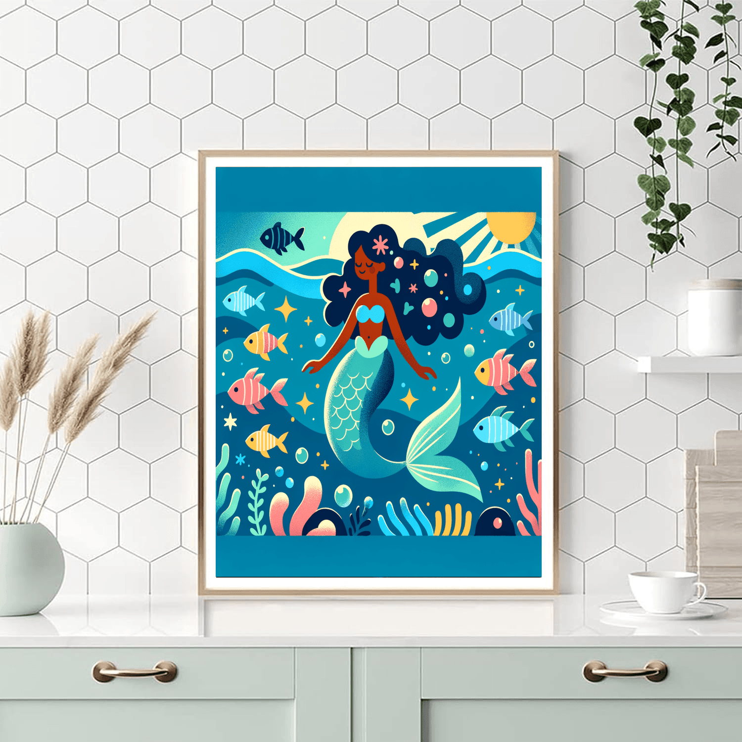 Playful Mermaid Painting By Numbers Kit