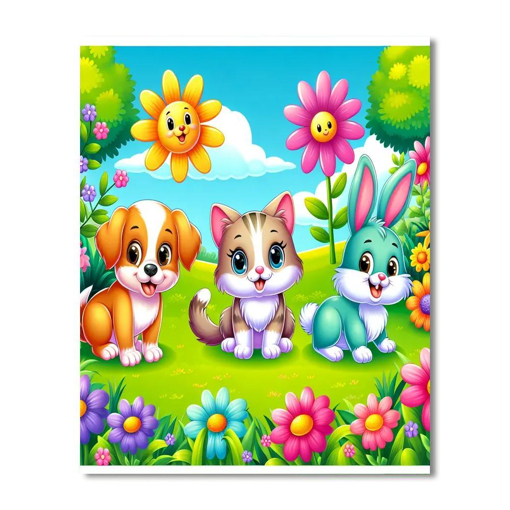 Cute Animal Adventure Paint By Number