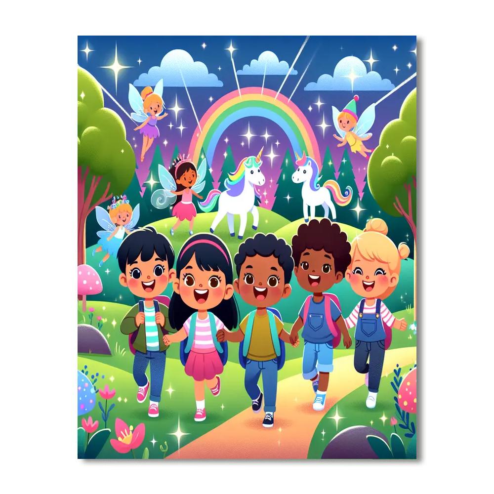 Mystical Adventure In Fairyland Paint By Numbers Kits