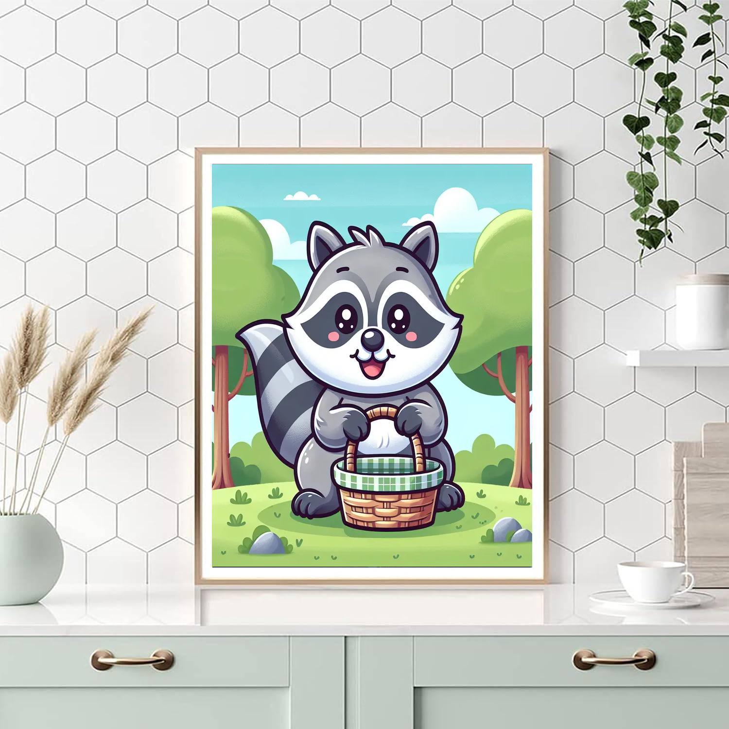 Adventurous Raccoon Paint By Numbers Kits